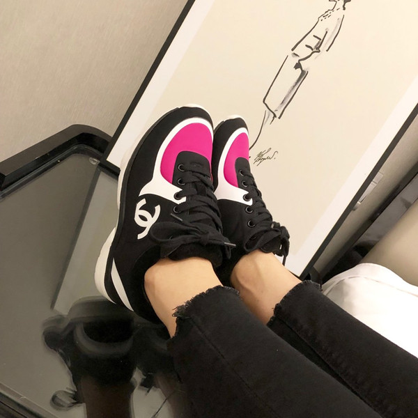 2020 hot sale new fashion wild sports shoes couple casual shoes lace shoe box DHL free shipping spot 09
