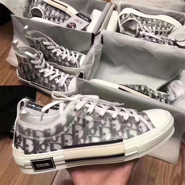 NEW

B23 Oblique High Low Top Sneakers vintage platform Technical Leather Luxury Shoes Mens Shoes Womens Fashion Trainers