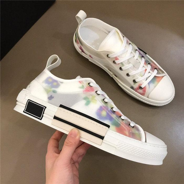 Designer shoes luxury vintage 2019 shoes mens designer shoes golden designer sneakers OBLIQUE flower mesh yarn size 35-44