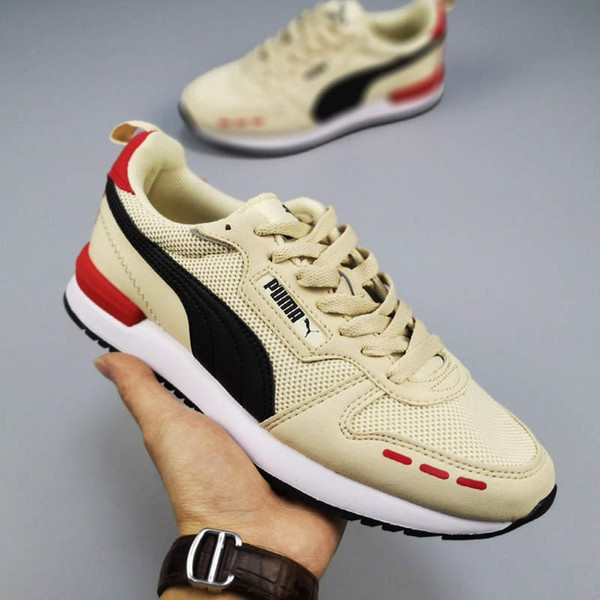 Postage best selling high-end new casual shoes in early spring 2020 lace-up beige slope with wild free movement elastic sneakers 