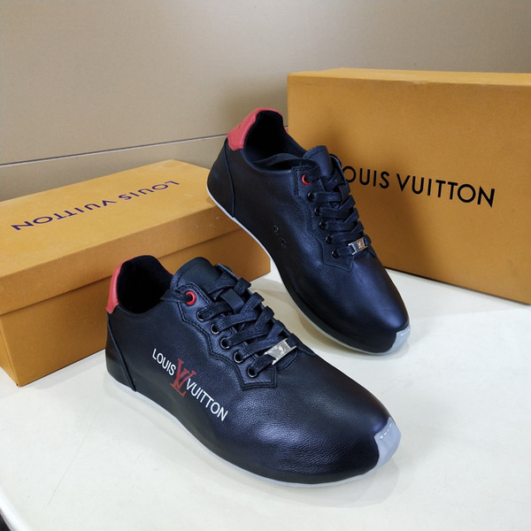 High-quality white and black shoes design leather ace shoes men's plus size luxury casual shoelace box 38-45 size free shipping
