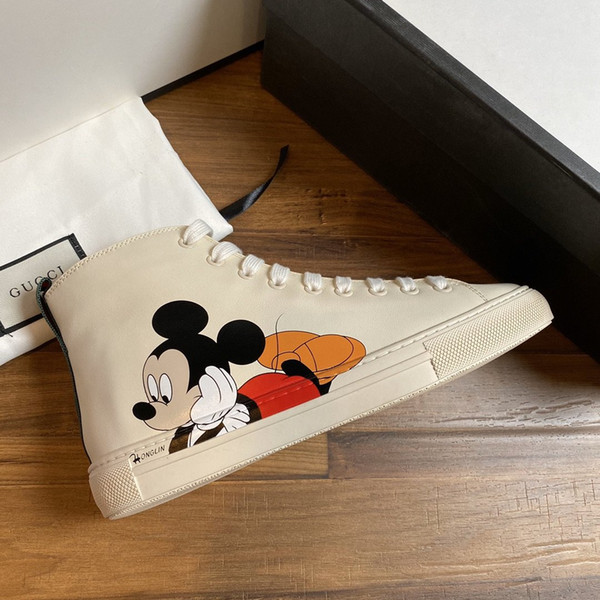 2020 Spring luxury Mickey Shoes running Basketball shoes Men's shoes Fashion Design Sexy Thigh High Heel Platform size38-45