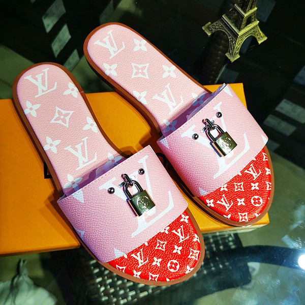 The new Miss Xia Ji Designer luxury high-quality leather slippers sandals flat shoes casual shoes sandals flat sandals with original box qg