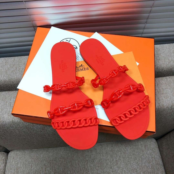 2020 Free Shipping Beach Travel Vacation Casual Shoes Classic Plastic Rubber Flat Slip Comfortable Anklets Four Season Sandals4#