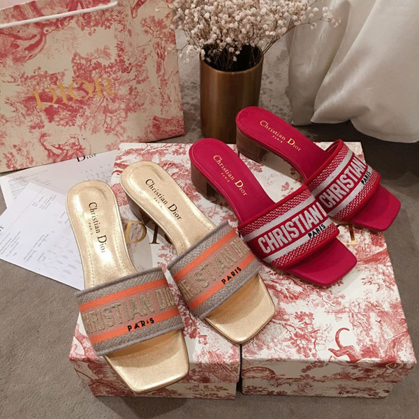 ANIMALS pink and dark blue embroidered high-heeled cotton slippers slipper basketball air platform sandal kanye triple vintage Espadrilles s