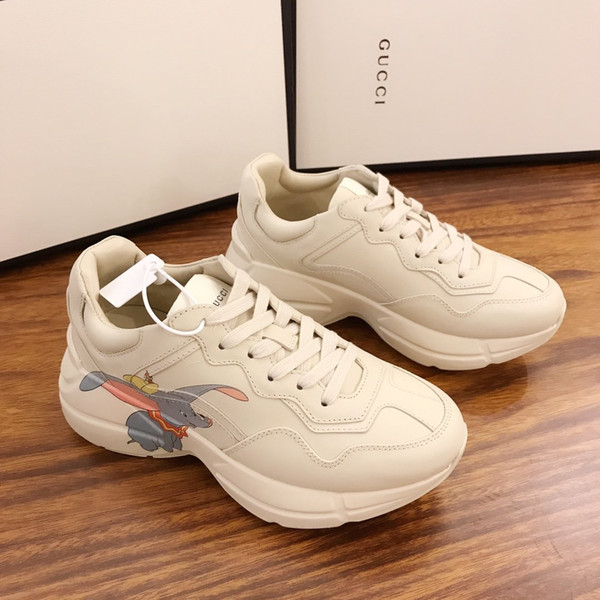 Fast delivery men's and women's luxury Flying elephant shoes new fashion design casual shoes Women's Thigh High Heel Platform size35-45