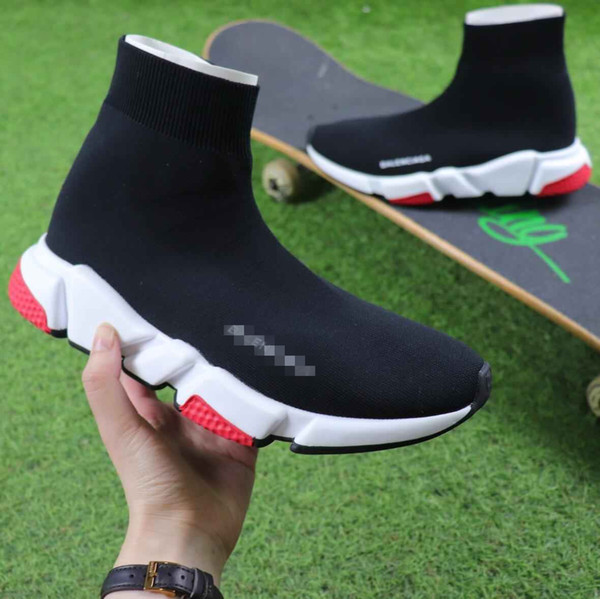 Hot sell NEW Speed Trainer sock shoes high quality shoes for men and women Speed stretch-knit Mid sneakers size Eur 36-45