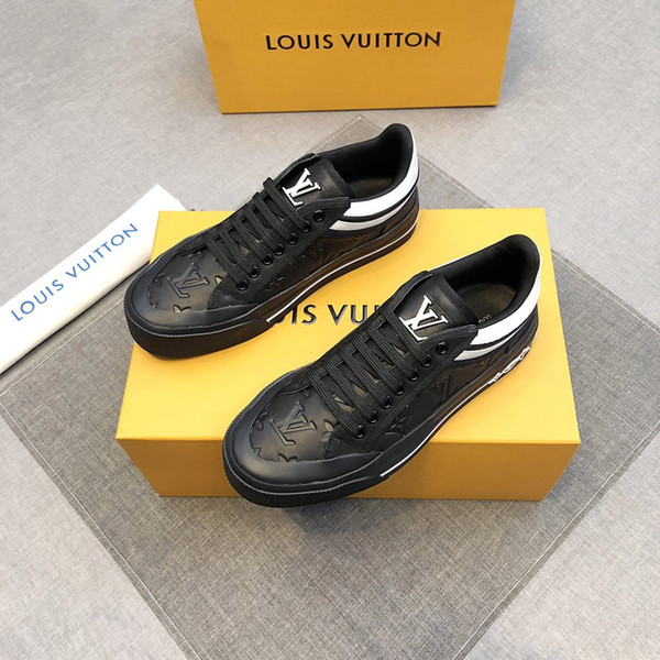 Free Shipping 2020 High Quality Fashion Imported Leather Mesh Weave Men's Sports Casual Shoes Trend Round Head Lace Up Wild Style11#
