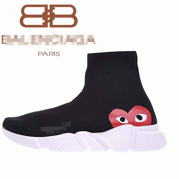 2020 Top Quality Sock Shoes Casual Shoe Speed Trainer Stretch-Knit Sneakers Speed Trainer Sock Race Runners black Shoes