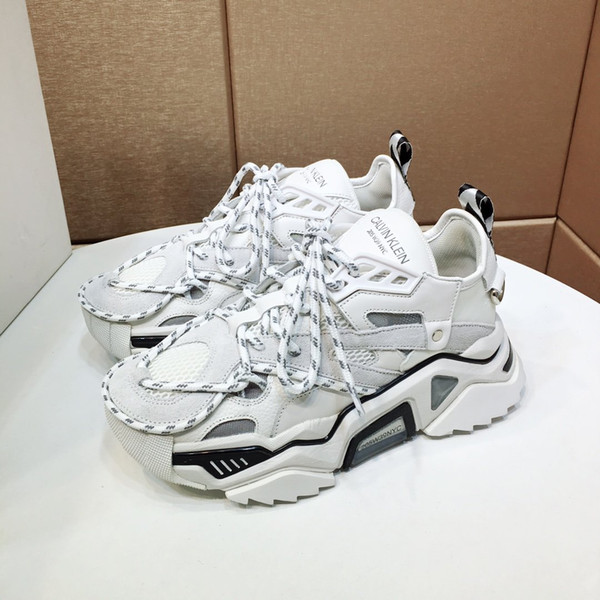 2020 Free Shipping Breathable Daddy Shoes Men's Thick-soled Couple Joker Casual Increase Cool Fashion Sports Shoes Reflective Tide2
