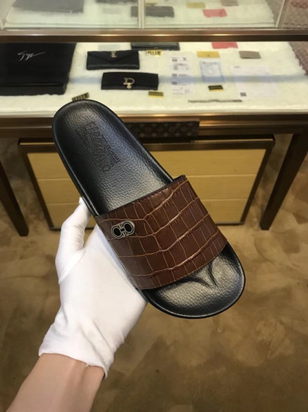 New Luxury Latin America sandals Fashion design Activity half slippers high quality Leather sandals Men's shoes Beach shoes size 38-45