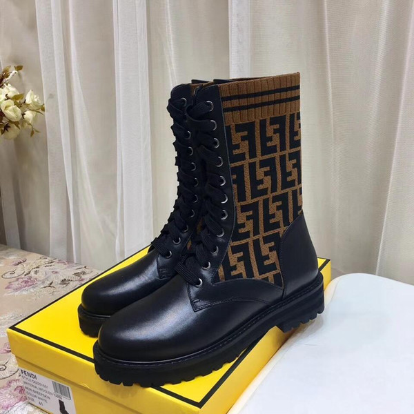 New women's popular boots classic comfortable rubber shoes leather embossed casual outdoor boots size 34-41 high quality