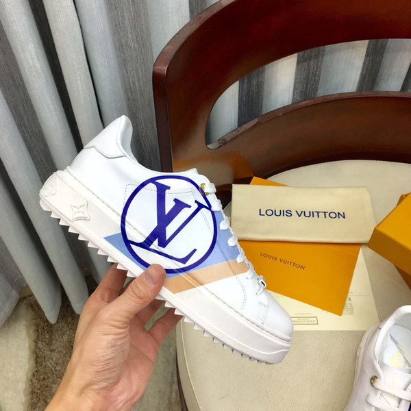 Free shipping 2020 New style Fashion luxury Women's slip-on sneakers imported leather fabric Flat shoes high heel shoes size34-41