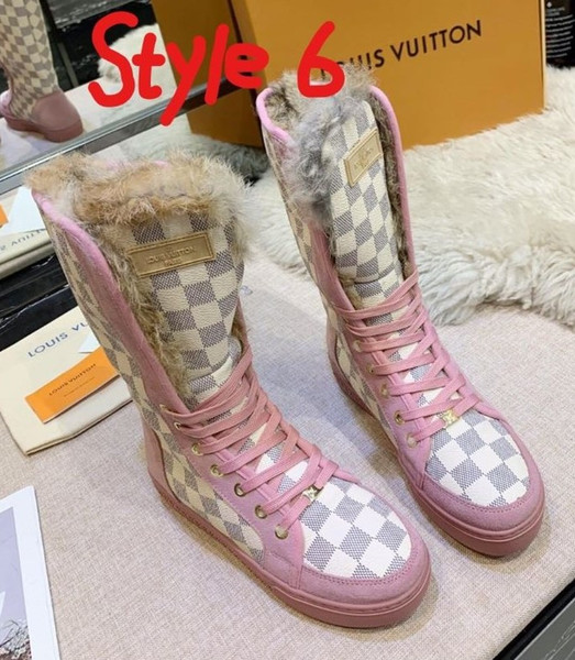 New ladies casual boots and comfortable luxury popular travel boots leather cotton non-slip flat racing shoes