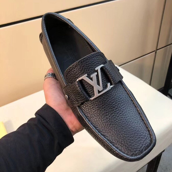 Stylish luxury casual shoes and classic comfortable driving shoes real leather non-slip flat men's shoes size 38-45