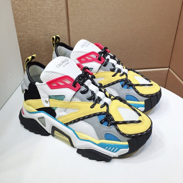 2020 Free Shipping Breathable Daddy Shoes Men's Thick-soled Couple Joker Casual Increase Cool Fashion Sports Shoes Reflective Tide4