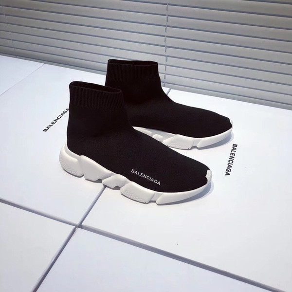 2020 Couples Knit Sleeve Multicolor Socks Thick-soled Casual High-top Sneakers Stretch Booties Socks Lightweight Comfortable Free Shipping3
