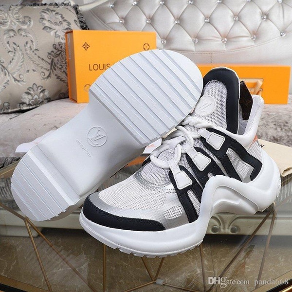 Free shipping 2020 fashion design luxury Daddy shoes Wild Couple models V-shaped sole Local tycoon sneakers Big V bottom SIZE 35-44