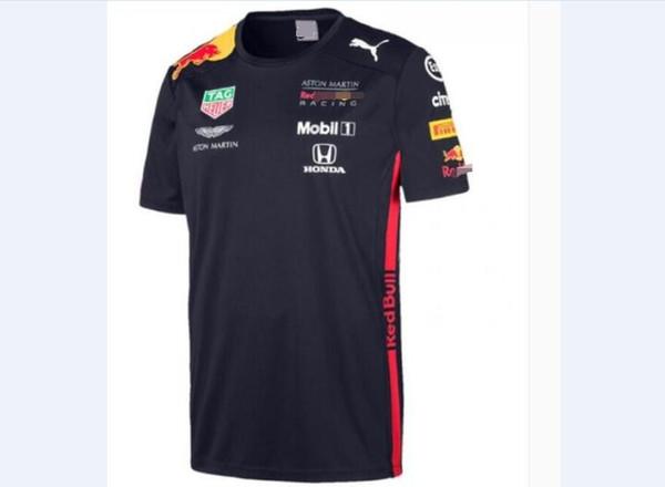 F1 Formula One Racing Puma Short Sleeve T-Shirt Team Suit 2019 Racing Suit Casual Round Collar Tee Quick-Drying Top Quick-Drying Short-Sleev