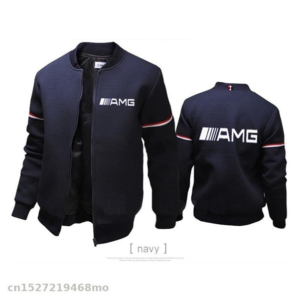 Lightweight knit Jacket for AMG logo Zipper Sportswear Jacket Coat Man Pilot Casual Windbreaker Motorcycle coats ae