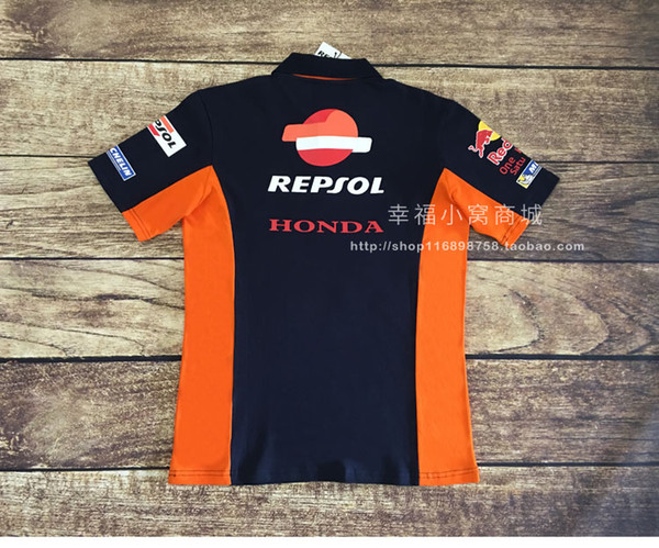 100% Cotton Motorcycle Dirt Bike Jersey HRC Repsol For Honda Polo Shirt Motocross Team Racing T-shirt