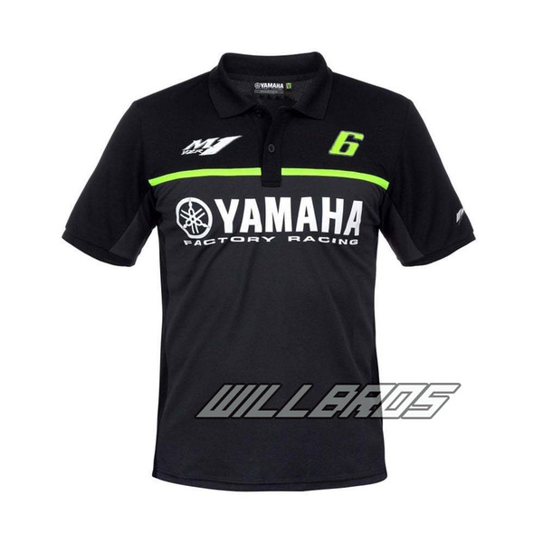 Moto GP summer for Yamaha Team motorcycle Polo Shirt MENS Black Cotton T-shirt Fan Polo Shirt