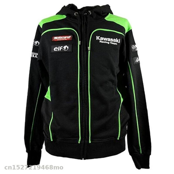 2019 Motorcycle Hoodies for Racing Team men Motorbike Motocross Motorsprot casual sweatshirts black/green