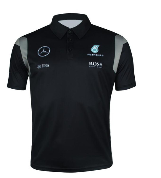 F1 Formula 1 polos shirt racing suit short-sleeved T-shirt team service 2020 Mercedes-Benz W10 lapel quick-drying T-shirt