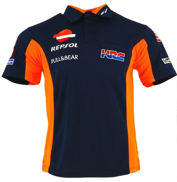 Free Shipping HRC REPSOL Shirt Moto GP Motorcycle shirt Polo PADDOCK TEAM RACE WEAR POLO TSHIRT Ant Cotton T-shirt