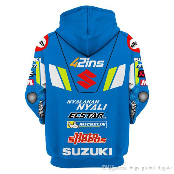 2020 Suzuk New design Hooded Sweatshirt Brand cross-country riding Long Sleeve Hooded Hoody multicolor Casual outwear winter Kangaroo pocket