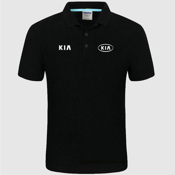 High quality for KIA logo Polo classic brand Men Polo Shirt Men Casual solid Short Sleeve cotton polos d