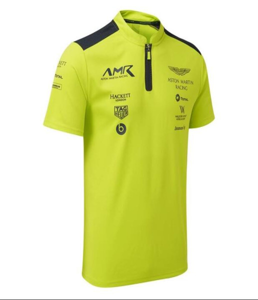 WEC Aston Martin Team Wear 2020 Short Sleeve Polo Shirt Lapel T Shirt Racing Suit Short Sleeve T Shirt