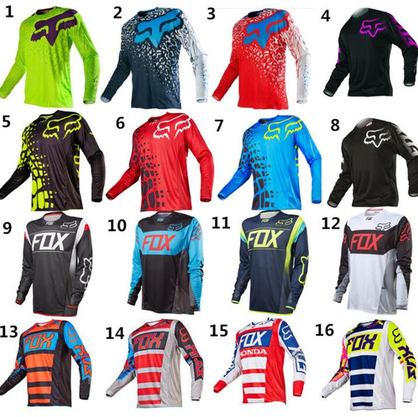 Full FOX Downhill Summer Breathable Long Sleeve Top Mountain Bike Motocross Clothing Riding Top