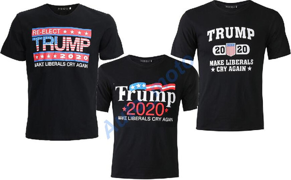 3 Styles Donald Trump make liberals car again Homme O-Neck Short Sleeve Shirts Pro Trump 2020 T-Shirt cotton short sleeve printed T-shirt