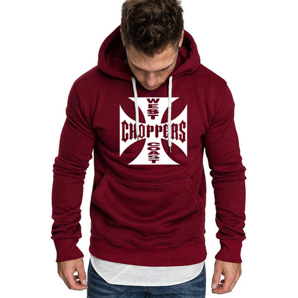 Spring Autumn Sweatshirt West Coast Choppers Hoodies Men Warm Fleece Hooded Hip Hop Harajuku Tracksuit Men Hoodies Y