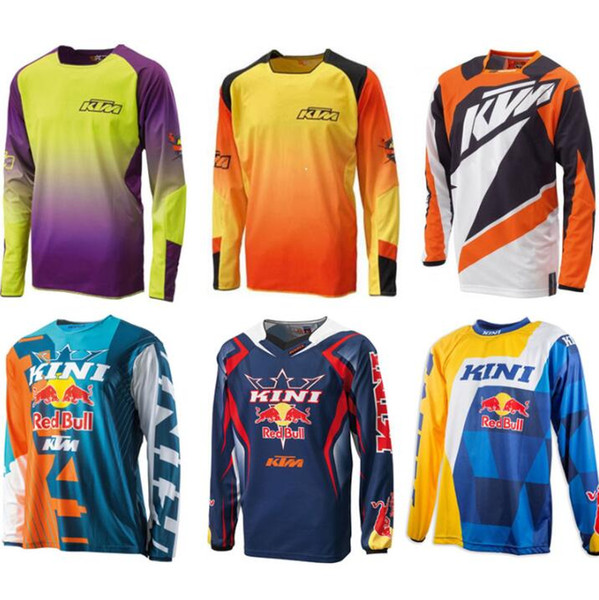 KTM Downhill KINI Cycling Jersey Long Sleeve Top Mountain Bike Cycling Quick-drying Top Off-road Bike Wear