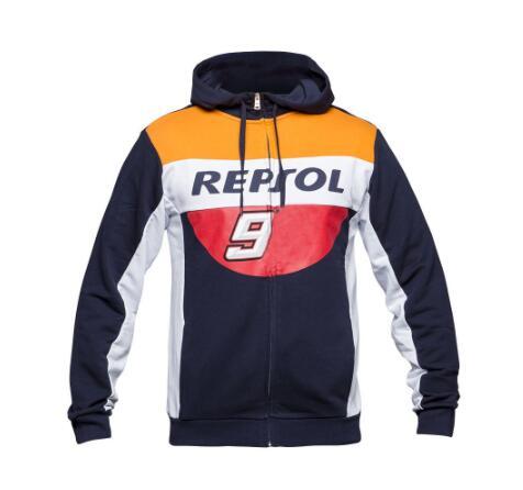 New Men's Moto Repsol Hoodies for Honda HRC Motorcycle Endurance gp Racing Zip Up Sweatshirt Motorbike Jacket motocross coat