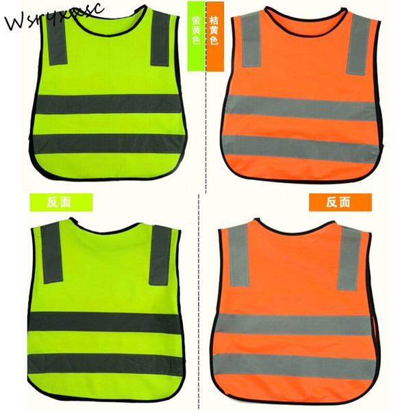 Hot Fashion Polyester Fabric Safety Vest Kids Reflective Safety Vest Student Hi Viz Size Reflective Work Cloth