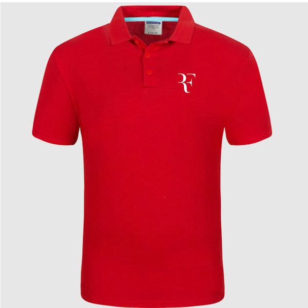 New Polo Shirt RF roger federer logo Cotton Polo shirt Short Sleeve High Quantity shirts n