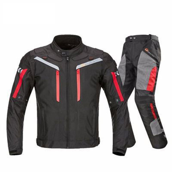 Men's Sports Jacket Motorcycle Jacket + Motorcycle Set Spring Summer Pants Breathable Mesh Jacket Motorcycle Pants Set Protectiv