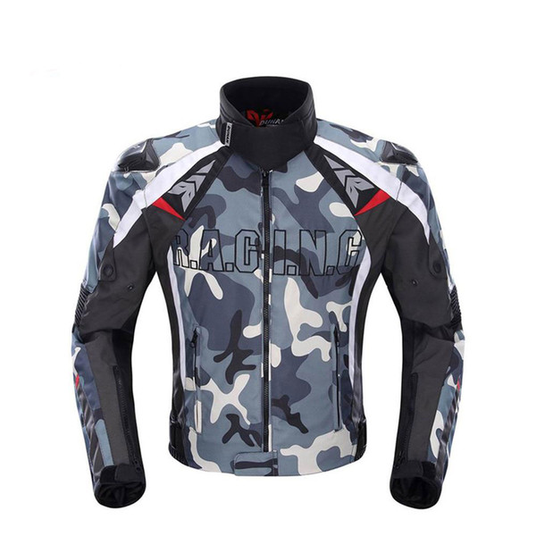 Motorcycle Jacket Men Motocross Motorbike Jacket Clothing Camouflage Alloy Shoulder Protector Moto Jacket Protective Gear