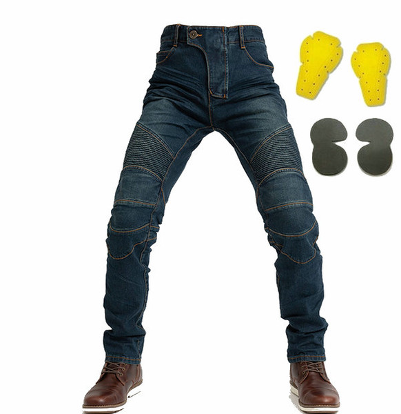 motorcycle riding jeans komine moto pants protection leisure trousers motorbike sports casual jeans pants loose straight men's trousers