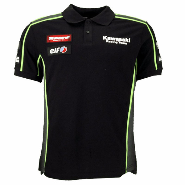 Free Shipping MotoGP Team Green POLO T-shirt motorcycle Casual Polo shirt Fit for  Racing Fans 100% cotton t shirt Y