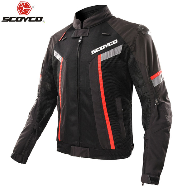 Summer New SCOYCO men's coat mesh Motorcycle riding suit Jackets knight Crash proof suit Motorbike JK72