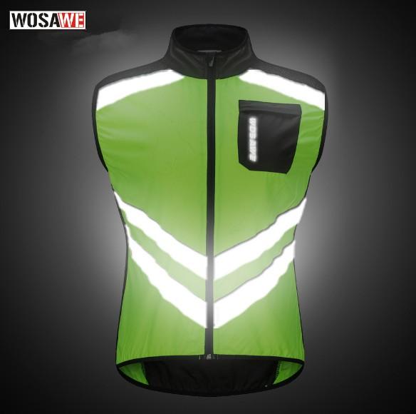 WOSAWE Motorcycle Sportswear Men Jerseys Reflective Clothing Wind coat Breathable Bike Jacket Bicycle Cycle Sleeveless Vest