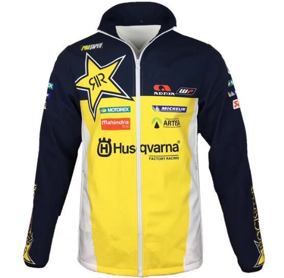 New arrival for Husqvarna motocross Sweatshirts Outdoor sports Softshell Jacket motorcycle racing jackets With zipper Keep warm