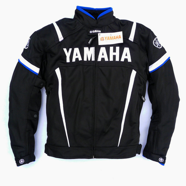 2017 Summer Motorcycle Moto GP Jacket With Protector For YAMAHA M1 Racing Team Motocross Clothing Black Blue