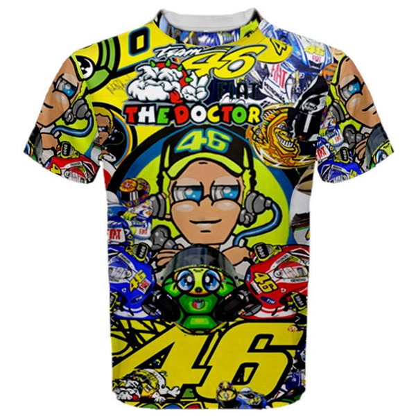 MOTOGP Helmet Printed T-Shirt The Doctor Racing Quick Dry Jersey Motorbike Bicycle Riding Casual T shirt