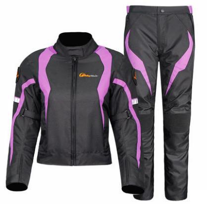 Women Motorcycle Jacket & Pants Suit Jacket Keep Warm In Winter Touring Motorbike Clothing Protective Gear, Riding Tribe JK-64