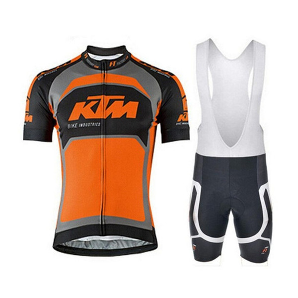 KTM Pro Team Cycling Jersey Ropa Ciclismo Short Sleeve Bike MTB Sportwear Cycling Clothing Bib Shorts Set